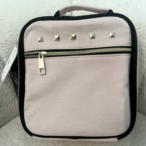 Pottery Barn Teen Emily & Meritt blush w/studs lunchbox